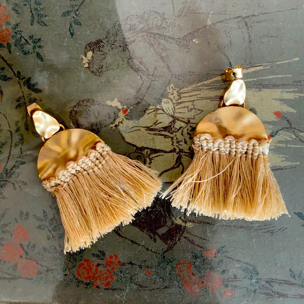 Fringed Gold Earrings
